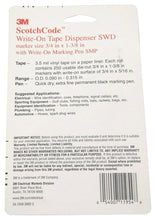 Load image into Gallery viewer, 3M ScotchCode Wire Marker Write-On Dispenser with Tape and Pen SWD, 0.75 in x 1.375 in

