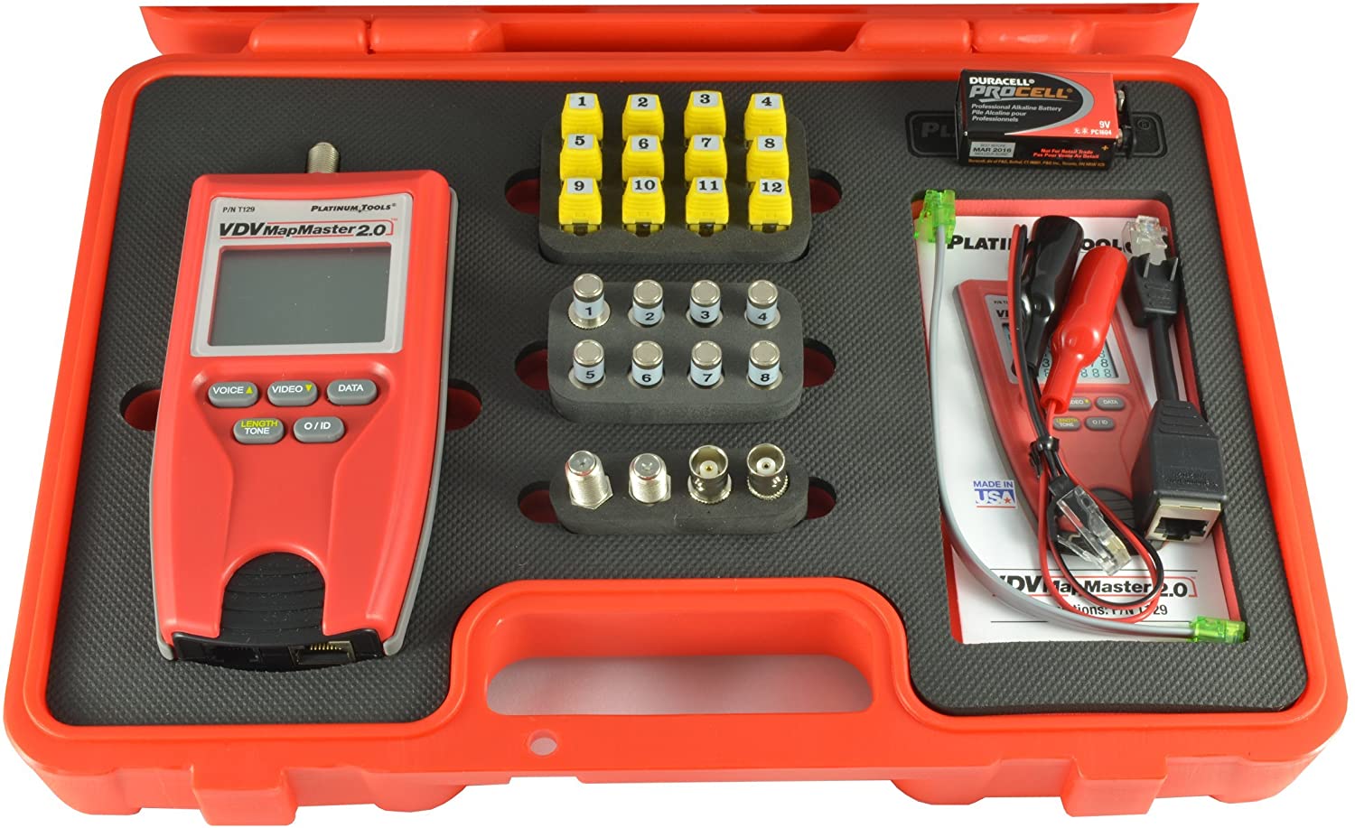 Mapmaster 512 Platinum Tools T129K1 VDV Mapmaster 2.0 Tester Kit - Finds pins with s ...