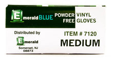 Load image into Gallery viewer, Emerald Shannon Blue Powder-Free Vinyl Gloves 4 Mil - Box of 100 (Medium)

