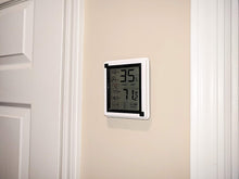 Load image into Gallery viewer, Digital Indoor Thermometer and Humidity Meter with Min / Max Record Keeping, Collapsible Stand, Battery Operated, Fahrenheit and Celsius Selectable
