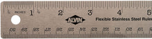 Load image into Gallery viewer, ALVIN 12 Inch Stainless Steel Ruler with Non-skid Cork Backing, Great for Drafting, Architecture, Engineering, and Art (R590-12)
