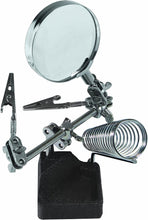 Load image into Gallery viewer, SE Helping Hand with Soldering Iron Holder and Magnifier, 4x Magnification (MZ109)
