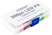 Load image into Gallery viewer, 300 Piece LEDs 3mm &amp; 5mm in White Red Blue Green Yellow, 2-Pin Diffused LED (Light Emitting Diodes) with Storage Case
