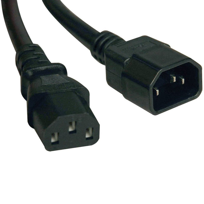 This allows you to extend the length of your PC or monitor power cord | 3 prong HP type male plug and female socket | 6' long cord