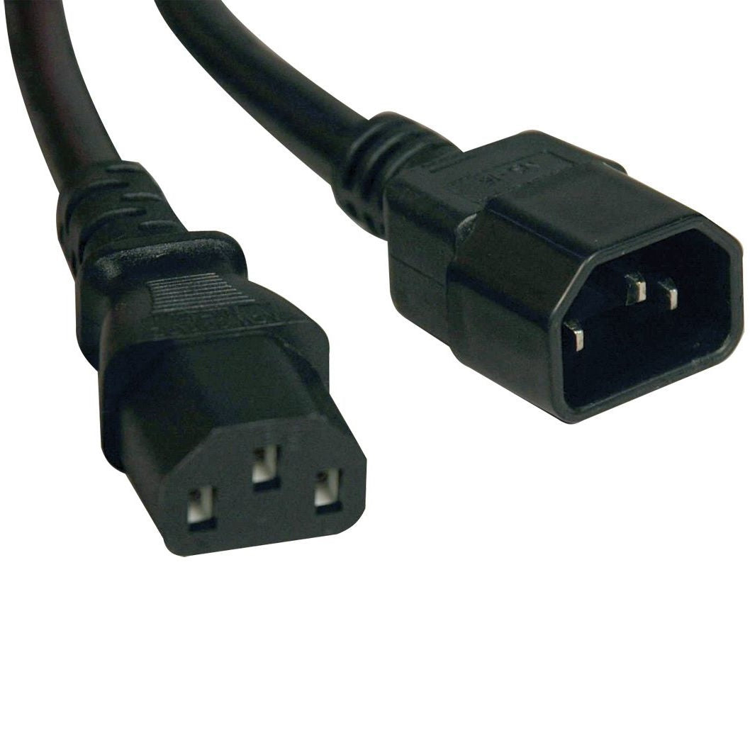 This allows you to extend the length of your PC or monitor power cord | 3 prong HP type male plug and female socket | 6' long cord
