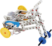 Load image into Gallery viewer, Thames &amp; Kosmos Wind Power 2.0 Science Experiment Kit | Build Wind-Powered Generators to Energize Electric Vehicles | 3-Foot-Tall Long-Bladed Turbine | Experiments in Renewable Energy
