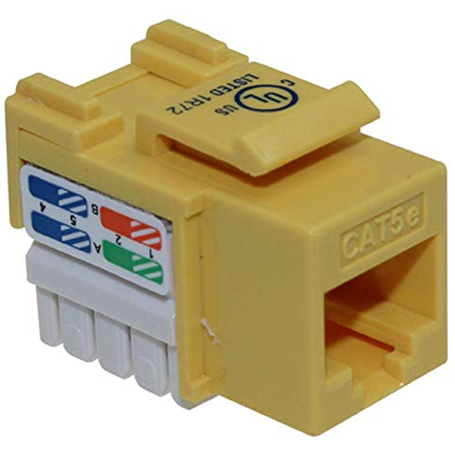 Used with patch panels, surface mount boxes, and wall plates | Color coded 110 type T568A / T568B wiring standards | Conforms to EIA/TIA Cat5e standards | UL listed | 