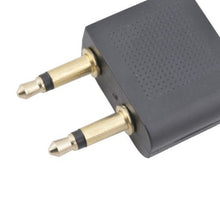 Load image into Gallery viewer, Airline Headphone Adapter 1/8&quot; 3.5mm to dual 3.5mm plug
