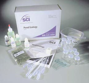 Build a miniature pond ecosystem and explore the diverse life forms which evolve from the unique, dried pond mix provided. | Teach your students how to monitor microbial populations, gaining experience in calculating population diversity indices. | The investigation includes an illustrated, dichotomous key to microlife forms.