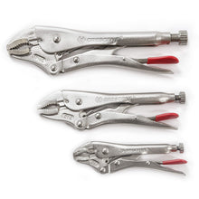 Load image into Gallery viewer, Crescent CLP3SETN Lock Plier Set 5&quot;, 7&quot; &amp; 10&quot; Curved Jaw, Locking Pliers
