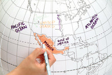 Load image into Gallery viewer, American Educational Vinyl Clever Catch Writable Globe Ball, 24&quot; Diameter
