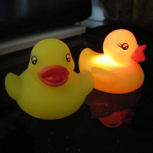 Load image into Gallery viewer, Pack of 5 Light-Up Rubber Duckies - Illuminating Color Changing Rubber Ducks

