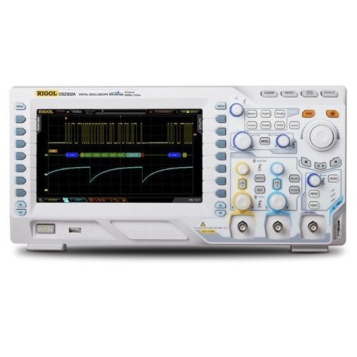 Bandwidth: 200 MHz. 2 channels. Real-time sample rate: 2 GSa/s. Memory depth: 14 Mpts. | Innovative UltraVision technology. Vertical sensitivity: 500 µV/div - 10 V/div.8-inch color LCD. | Waveform acquisition rate up to 50,000 wfms/s. Math functions: Add, Subtract, Multiply, FFT. | Standard interface: USB host & device, LAN,AUX.Recommended calibration interval period is 1year. | Real-time waveform recording, waveform playback, and waveform analysis. Compact design