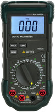 Load image into Gallery viewer, 30 range full featured Digital multimeter with N, frequency and temperature measurement | Conform to the iec1010-1 standard cat III 600V and cat II 1000V | Automatic indication of functions and symbols, diode test | Continuity test; auto power off Resetable fuse inside; | 1 Year tekpower USA warranty
