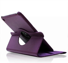 Load image into Gallery viewer, Purple 360 Degree Rotating Leather Stand Cover for Apple iPad 2 and iPad 3
