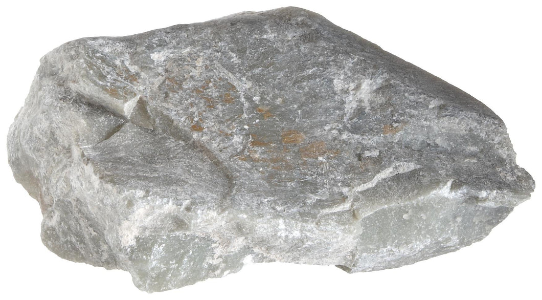 Talc steatite (soapstone) for studying rock and mineral properties in classroom demonstrations and experiments | Metamorphic rock composed mainly of talc with varying amounts of other minerals | Nonporous, nonabsorbent rock is soft enough to be carved | Resistant to heat, acids, and alkalis | 1kg sample consists of one or more specimens