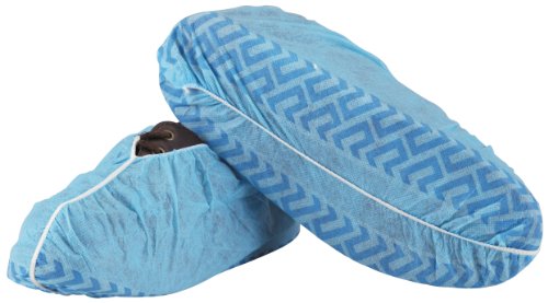 150 Pairs Disposable Blue Shoe Covers | X-Large, fits shoe sizes 11+ | Non-skid