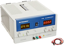 Load image into Gallery viewer, Linear power supply unit provides a constant source of DC voltage for powering and testing electronic devices | One output provides adjustable voltage or current | Two LED screens show voltage and current readings simultaneously | Fine and coarse adjustment of voltage and current | Shorting button for setting current limit
