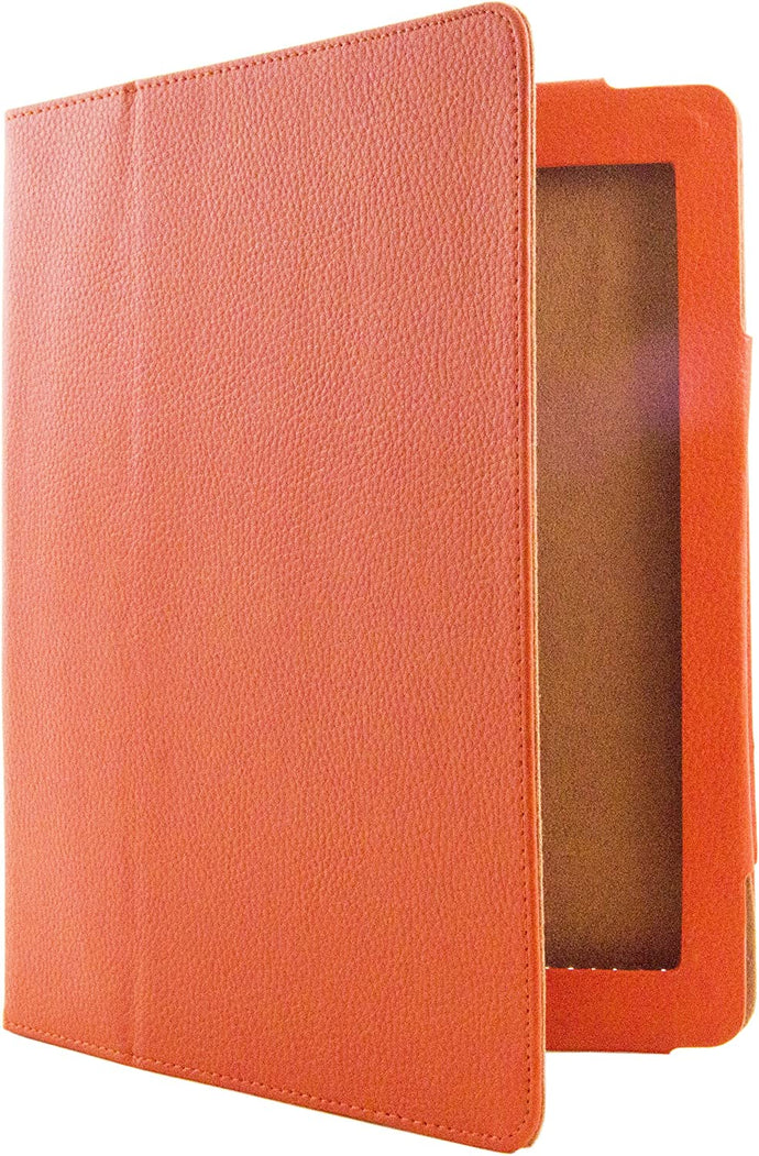 Orange PU Leather Stand Cover for Apple iPad Models from 2011 to 2013 (iPad 2, iPad 3, and iPad 4)