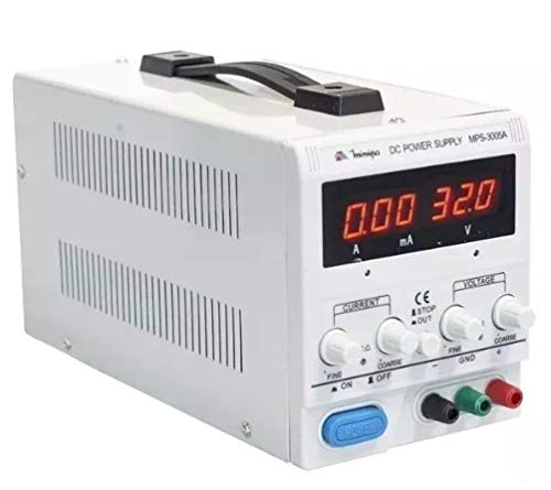 Model HY3003-3 - 0-30V; 3A | Two 0-30V; variable voltages | 5V@ 3 A fixed output. | Current limiting and short circuit protection. | Variable Current: 0-2Adc