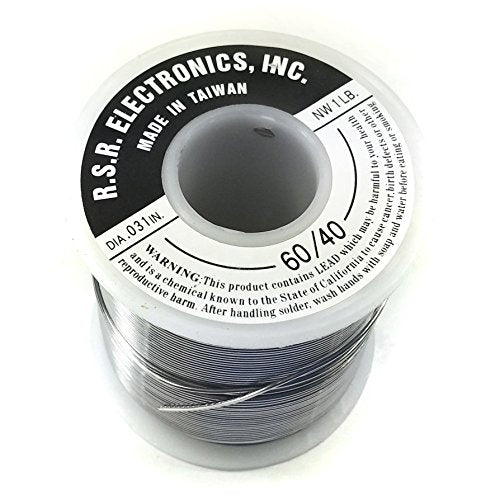 Solder Roll - Rosin Core | 60/40 (60% lead / 40% other metals) | Thickness - .031