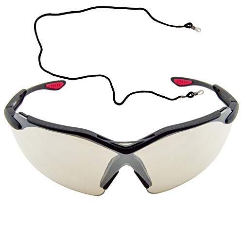 Wrap around design provides maximum protection | Indoor/outdoor clear, UV 400 lens | Ultimate lightweight with soft nose and earpiece | Meets ANSI Z87.1 and CE EN166 | Comes with eyewear strap