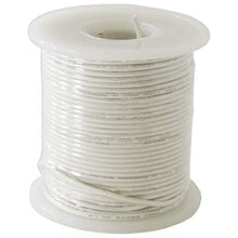 Load image into Gallery viewer, 22 Gauge Solid Wire | White Colored Wire - NOTE: SHADE OF WHITE MAY VARY | Tinned copper | 100 feet in length | 300 Vrms

