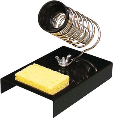 Holder w/ Sponge | Quality soldering iron stand with cleaning sponge.