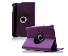 Load image into Gallery viewer, ONLY COMPATIBLE WITH iPad 2 or iPad 3 (NOT COMPATIBLE WITH iPad Air, iPad 1, or iPad 4) | Unique stylish purple design | 3 Different Viewing Angles: Ideal for streaming music, watching movies and more! Stand rotates a full 360 degrees for portrait and landscape viewing. | Prevents scratches, dust, and other damage to your iPad | 
