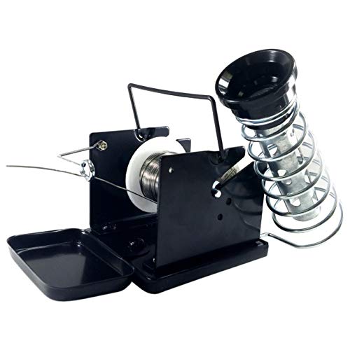 Solder-Feeder Stand | Draw out your solder wire smoothly | Metallic soldering gun stand for safety and easy use | Spot for your sponge (sponge not included) | 