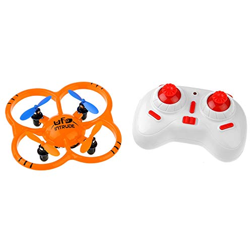 6 axis flight control system provides superior flight stability | Built-in LED lights at the front and back of the aircraft for night flights | Easy charging with the included USB charging cable | Protective frames around the propellers keep them safe from damage | 
