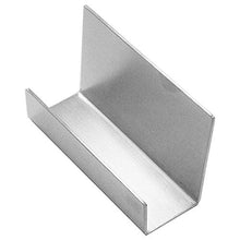 Load image into Gallery viewer, Sits on your desk or counter top to display your business cards | Dimensions: Length 3.5 inches, Height 2.2 inches | Color: Silver | Material: Stainless Steel | 1 pocket for standard size business cards
