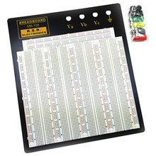 Load image into Gallery viewer, Solderless breadboard ideal for testing, prototyping and experimentation | Contact Points: 3,220. Terminal Strips: 4. Bus Strips: 7. Binding Posts: 4. | Features a sturdy aluminum backing | Size: 10.2&quot; x 9.4&quot; | 
