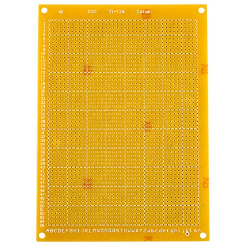 Single sided pads | Solder-ringed holes accepts DIPs, sockets, headers | Holes: 2200 | Measures 6.3