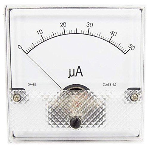 Range: 0-50uA | Resolution: 1uA | Dimension: 80 x 80 x 45mm | Weight: 0.154 lbs | 