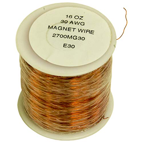 Enamel Magnet Wire | 1 Pound Spool | 30 Gauge | Approximately 3,100 Feet Long | Copper