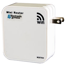 Load image into Gallery viewer, Router, Repeater, Client, AP, Bridge Modes for Different Networking Demands | Built-in collapsible US power plug - no bulky power adapter needed. | Portable and compact - weighs only 3 ounces. Ideal for home and travel use. | Convenient built-in USB port for charging a multitude of devices | When connecting to the router&#39;s set-up page, the default username is admin and the default password is password
