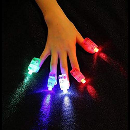 80 LED Finger Lights - Assortment of White, Blue, Green, and Red