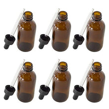 Load image into Gallery viewer, Amber colored glass maintains liquids sensitive to degradation from light | 4-9/16&quot; Height, 1-1/2&quot; Diameter (with dropper inserted) | Glass Dropper included with every bottle
