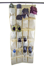 Load image into Gallery viewer, 24 Large Pockets (can fit up to a men&#39;s shoe size 13) | Ideal for shoes, craft supplies, toys, clothes, hats, etc. | Can hold up to 44 Lbs | Four 1.5&quot; wide hooks | Perfect solution for providing extra space in college dorms and campers
