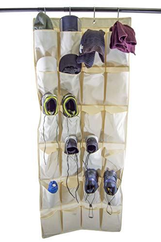 24 Large Pockets (can fit up to a men's shoe size 13) | Ideal for shoes, craft supplies, toys, clothes, hats, etc. | Can hold up to 44 Lbs | Four 1.5