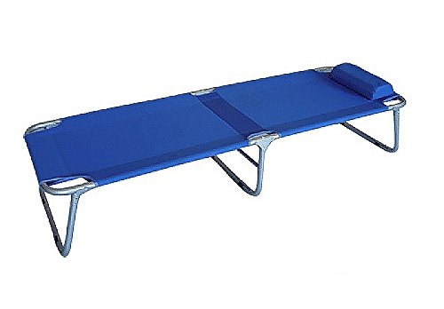 Aluminum Alloy, Nylon fabric for laying, collapsible and portable, sturdy for ~225 lbs.