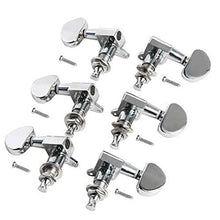 Load image into Gallery viewer, Chrome Tuning Peg 6 Pieces 3L3R Semi closed Guitar Tuning Pegs Tuners Machine Heads. | 3L3R Enclosed Chrome Tuning Pegs Machine Head fit for most acoustic guitars. | With 6 washers and 6 screws | With heavy duty internal Gear | 
