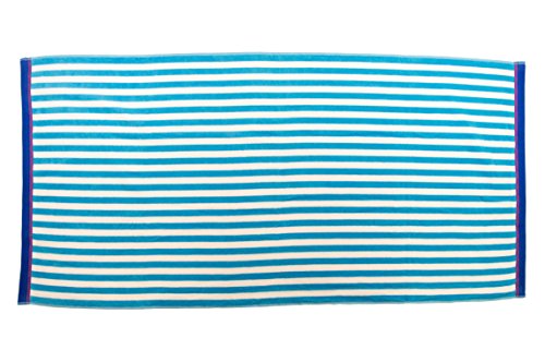 Cabana Stripe Towel - Turquoise | Measures 30