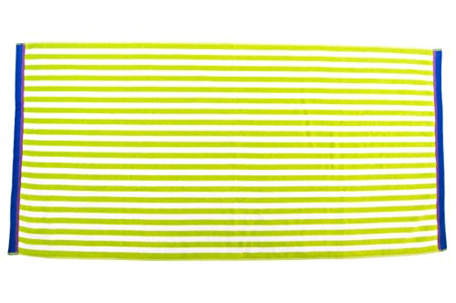 Luxurious Cabana Stripe Towel - Lime Green | Measures 30
