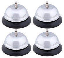 Load image into Gallery viewer, Pack of 4 Classic Metal Service Bells (Color of base may vary) | Ding! Ding! These classic call bells will let you know someone needs your help. | Bell ringer and bell itself are metal | Base is plastic | 
