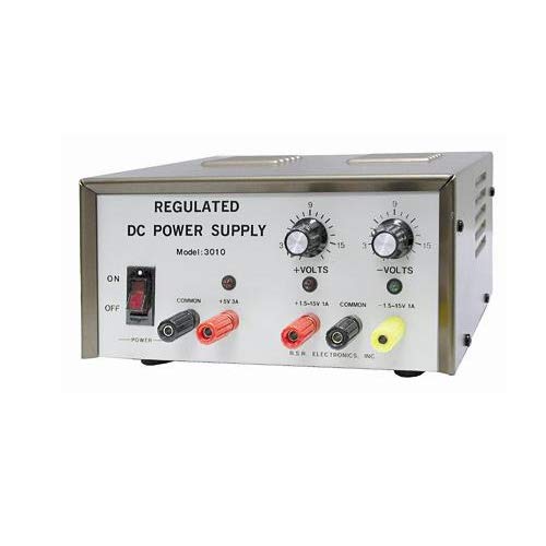 5V DC at 3 amps maximum line regulation of 0.2% load regulation of 1% with a maximum ripple of 10mV p-p. | Variable Output: +/- 1.5V DC to +/- 15V DC at 1 amp maximum, line regulation of 0.5%, load regulation of 1% with maximum ripple of 10mV p-p. Model 3040 | 3 supplies are fully current limited and shortcircuit protected