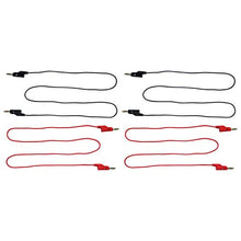 Load image into Gallery viewer, 2 Sets of Red and Black Banana to Banana Test Leads | Includes 2 Red cables and 2 Black cables | Each lead measures 48&quot; long | Wire is 18 gauge | Stackable plugs
