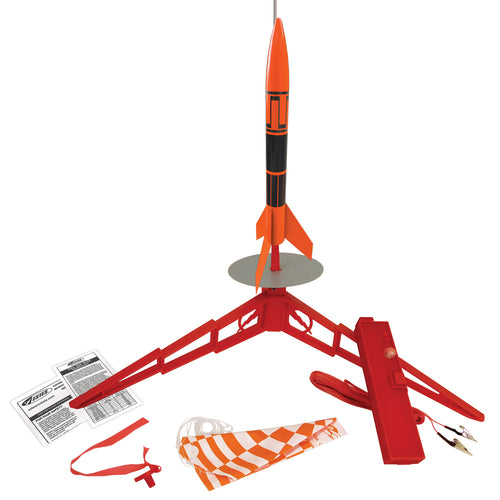 The Alpha III was the first rocket in the Beginner level series. With easy-to-assemble parts, you’ll be ready for liftoff in an hour.