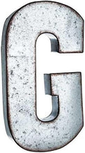 Load image into Gallery viewer, 20" Metal Letter Wall Décor, Silver with Rusted Edges, Galvanized Wall Mountable Decoration for Country, Mid-Century, or Farmhouse Theme
